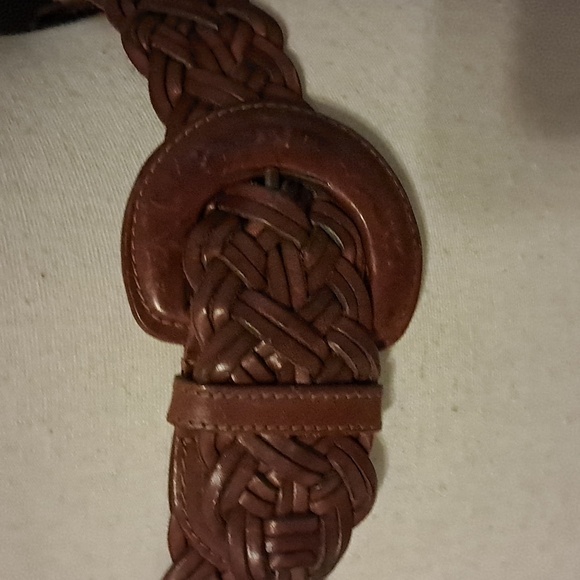 Women Braided Genuine Wide Leather Buckle Belt Made in Turkey Boho Size S - Picture 2 of 8